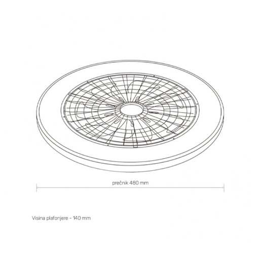 Led plafonjera sa ventilatorom Yl-fan-g001/d