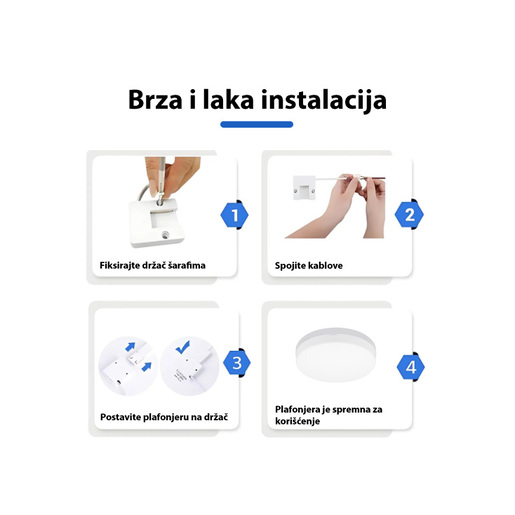 Led plafonjera 36w hladno bela Lpf-uf/o-36/cw