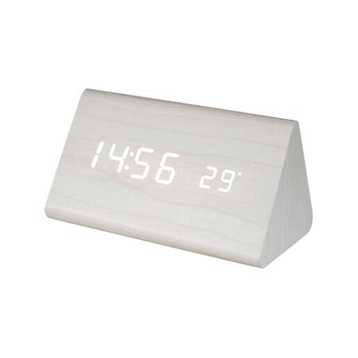 Drveni led budilnik sa termometrom Oc07