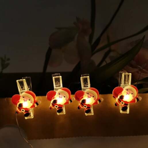Led svetleći niz štipaljke "deda mraz" 0.9m Ml-c3013