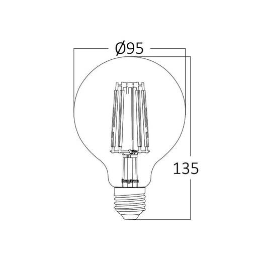 Led filament sijalica dim. 2200k 6w braytron Bb47-60620