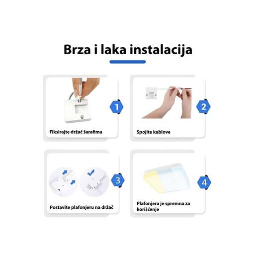 Led plafonjera 24w promenljiva boja svetla Lpf-kr/p-24/cct