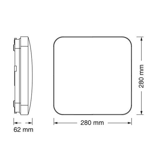 Osram led pravougaona plafonjera 18w 6500k ip20 4099854648526e