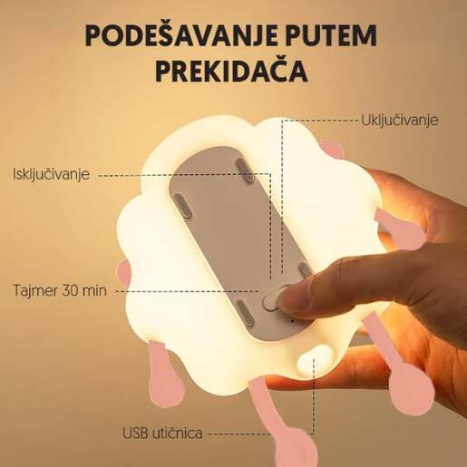 Višebojno noćno svetlo "ovca" 17305-5888