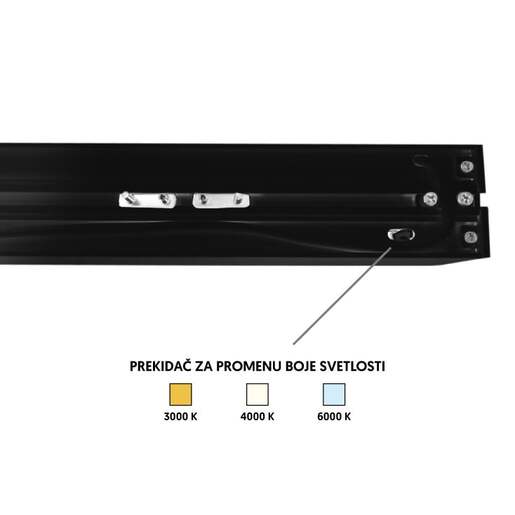 Viseća led lampa 60w, promenljiva boja svetla Lls-d50-60/cct-bk