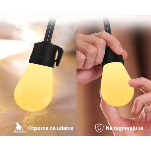 Led svetleći niz 15m, 15 sijalica Snz-15ww/15m-dc