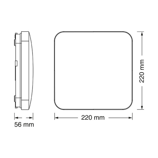 Osram led pravougaona plafonjera 12w 4000k ip20 4099854648267e