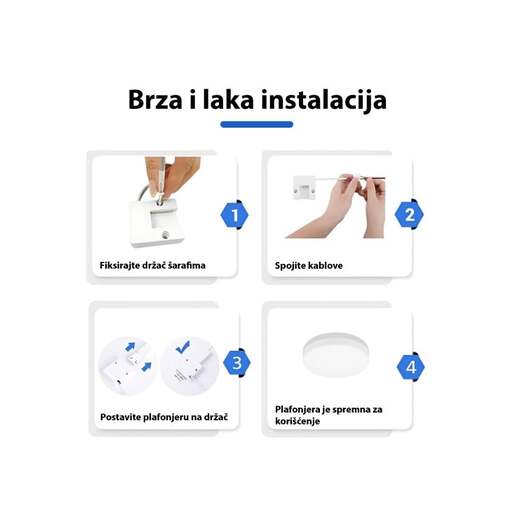 Led plafonjera 24w hladno bela Lpf-uf/o-24/cw