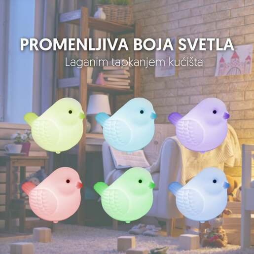 Višebojno noćno svetlo "ptica" 17417-5926