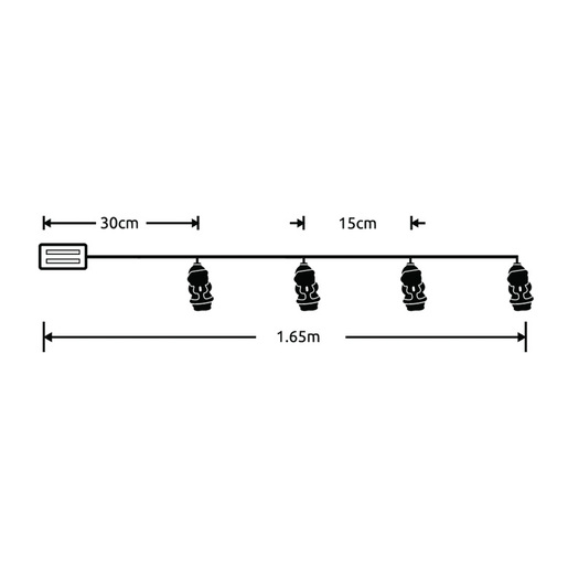 Led svetleći niz "deda mrazevi" 1.65m Ml-c1013