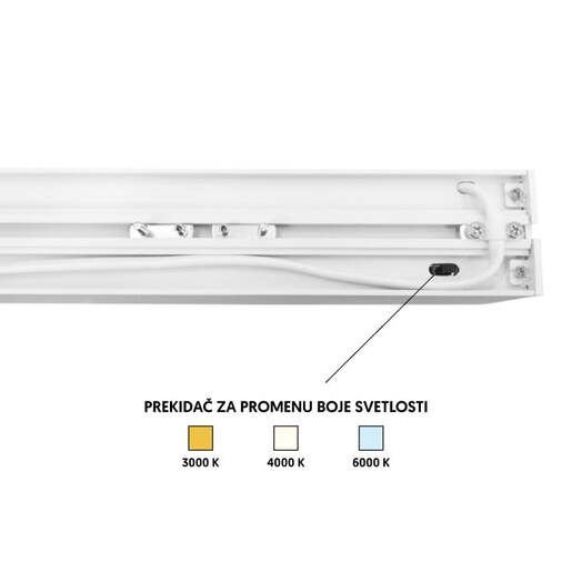 Viseća led lampa 60w, promenljiva boja svetla Lls-d50-60/cct-wh