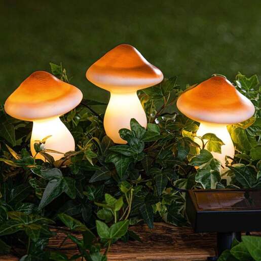 Solarna baštenska lampa "pečurka" - 3 kom. Ml-ds006