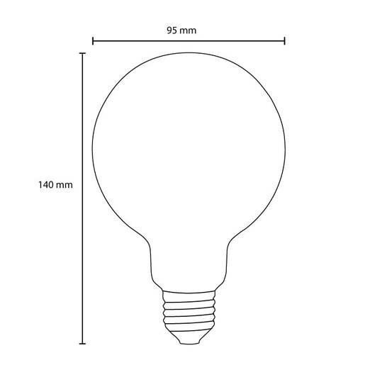 Led filament sijalica dimabilna toplo bela 6w Ls-g95fda-ww-e27/6