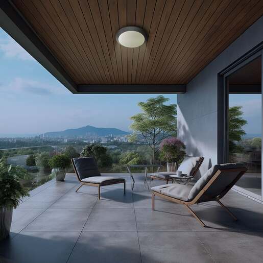 Braytron tamno siva plafonjera 1xe27 sa senzorom Bg37-30712