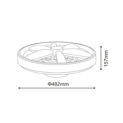 Led plafonjera sa ventilatorom Yl-fan-g001/b