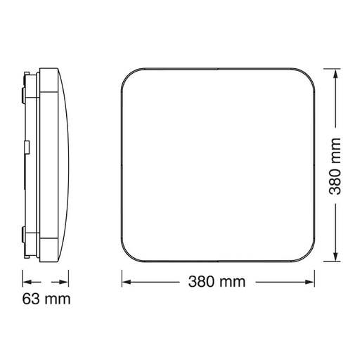 Osram led pravougaona plafonjera 36w 3000k ip20 4099854648984e