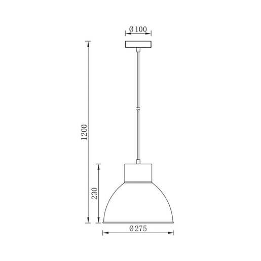 Braytron bela visilica 1xe27 Bv05-00040