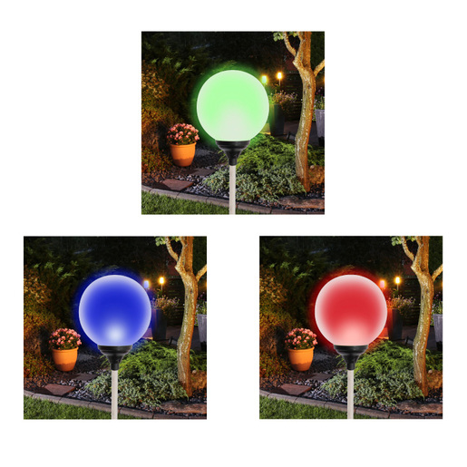 Solarna baštenska lampa sa staklenom loptom Mx625