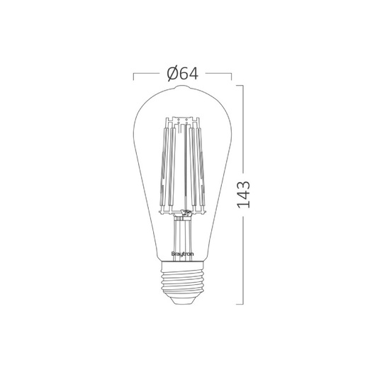 Led filament sijalica 2200k 6w braytron Bb46-00620