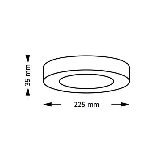 Led plafonjera 18w, promenljiva boja svetla Knc5-18w