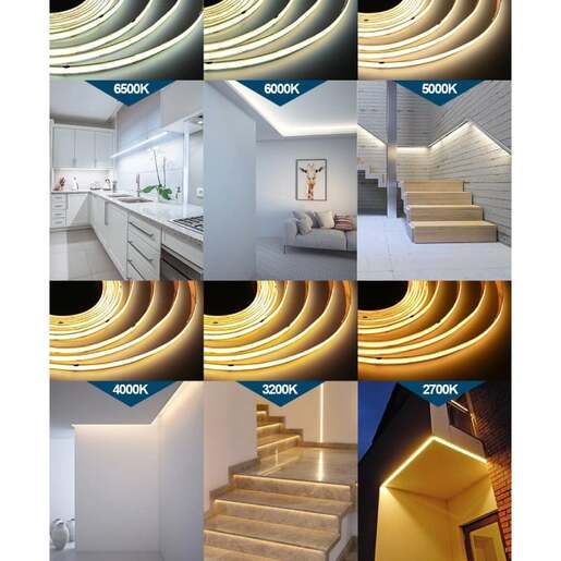 Cct cob led traka 608 led/m ip20 Ltrcob/608cct-12e