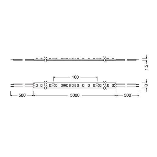 Ledvance led traka toplo bela 70 led / 1 m 4058075707894e