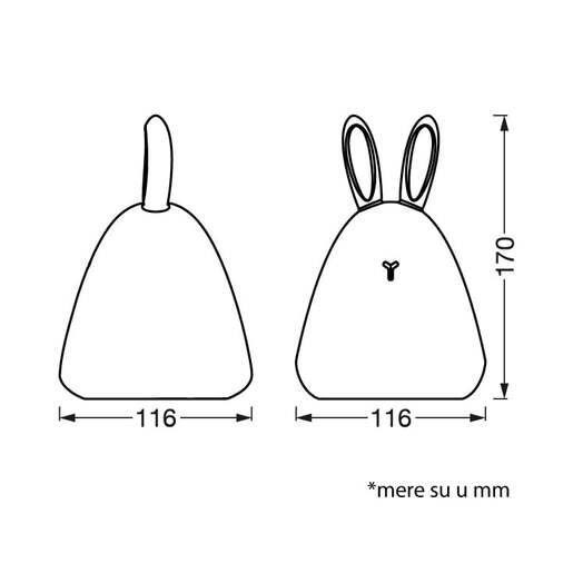 Višebojno noćno svetlo "zec" ledvance 4058075602113e