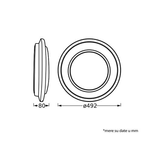 Ledvance led plafonjera 36w toplo bela 4058075829367e
