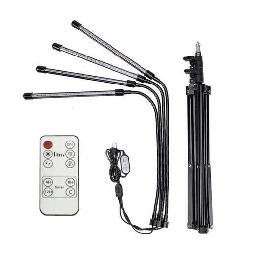 Četvorostruka lampa za biljke 16w Lb-trip-04/rb