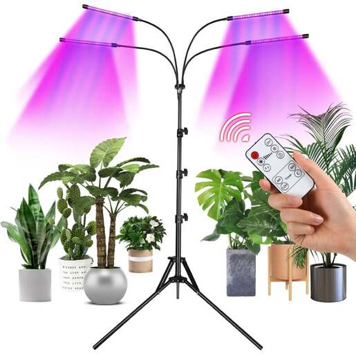 Četvorostruka lampa za biljke 16w Lb-trip-04/rb