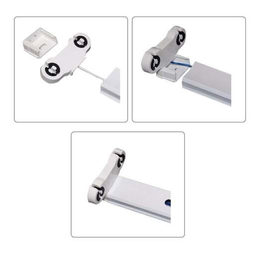 Nosač led cevi, 2x120cm, dvostrano napajanje Nlc-2x120