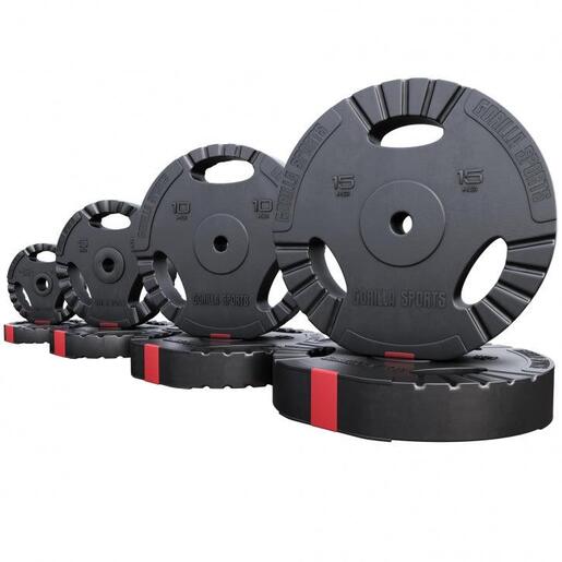 Gorilla sports Plastični tegovi gripper 2x5, 2x10 kg