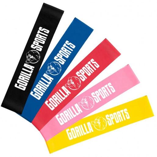 Gorilla sports Elastične trake za vežbanje 0,4 mm - 1,2 mm