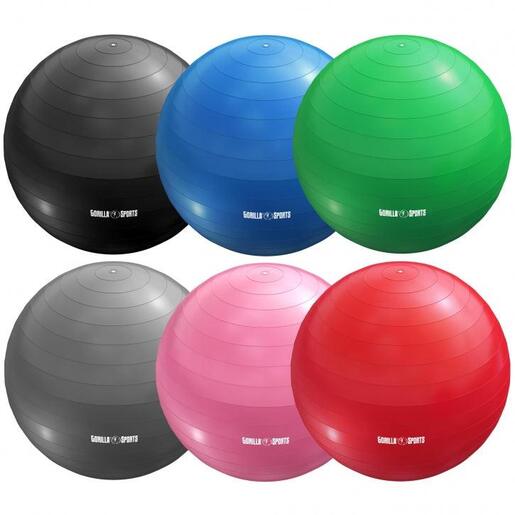Gorilla sports Pilates lopta 75 cm crna