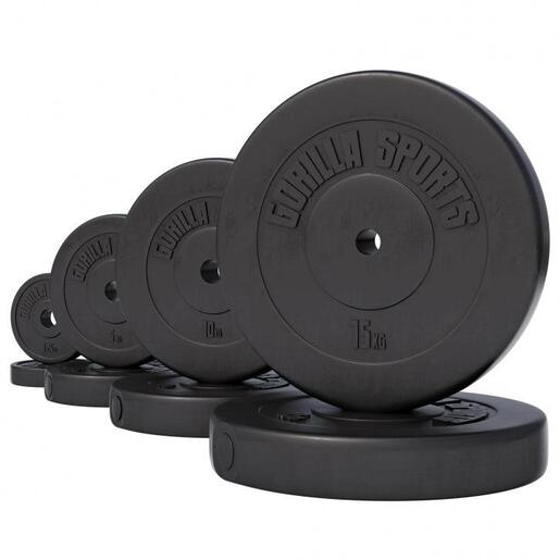Gorilla sports Plastični tegovi 4x2,5 + 4x5 kg