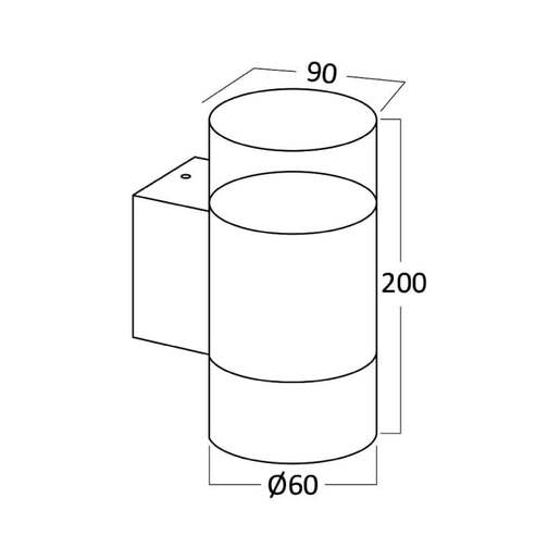 Braytron siva zidna lampa 2xgu10 Bg32-00322