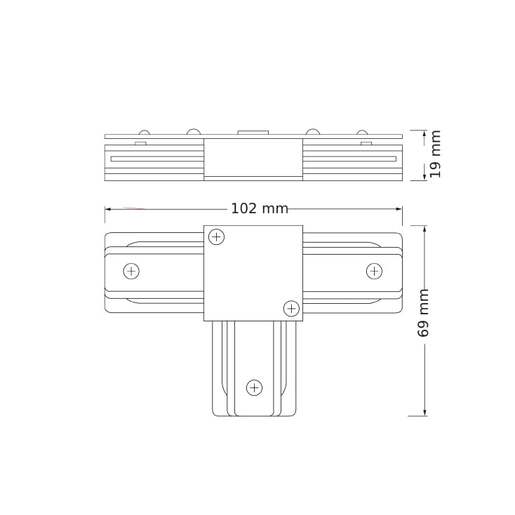 Osram bela t spojnica za monofaznu šinu 4099854599231e