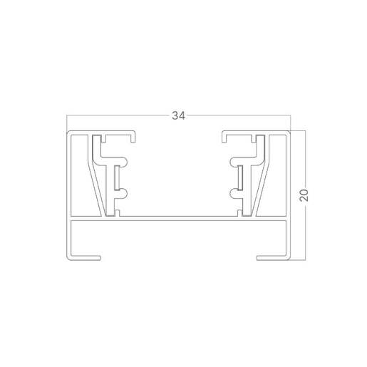 Braytron bela monofazna šina 1m By40-00110