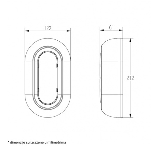 Zidna led lampa 18/15/10w prom. boja svetla ip65 Bl8