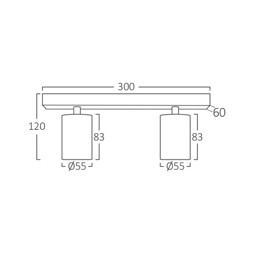 Braytron zlatna spot lampa 2xgu10 Bh04-00826