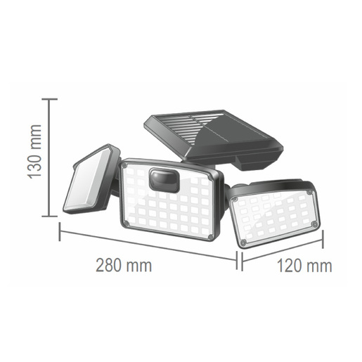 Solarni led reflektor-lampa sa pir senzorom Flp3solar