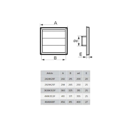 Plastična žaluzina 360x360mm 137e