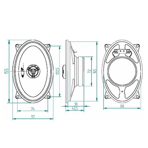 Auto zvučnici 4x6" 2x20w Sxe-4625s