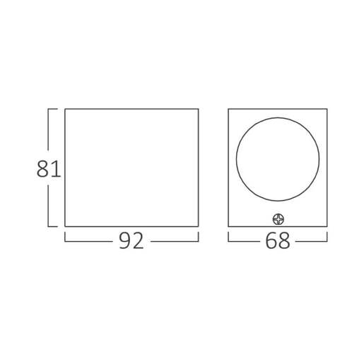 Braytron siva zidna lampa 1xgu10 Bg32-00402