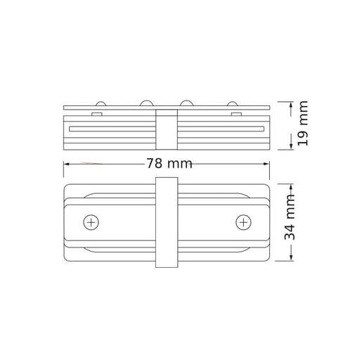 Osram bela ravna spojnica za monofaznu šinu 4099854599057e
