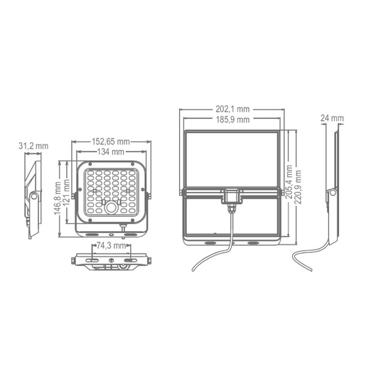 Solarni led reflektor sa senzorom pokreta Flp1500solar