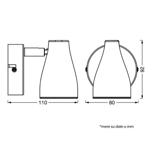 Ledvance spot lampa 1xgu10 4058075826410e