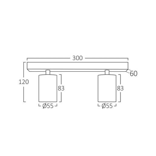 Braytron crna spot lampa 2xgu10 Bh04-00821