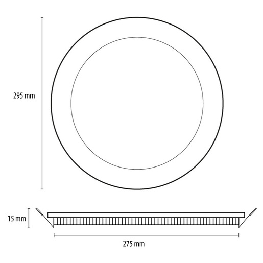 Led ugradna panel lampa 24w dnevno svetlo Lups-o24/w