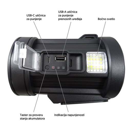 Punjiva led baterijska lampa Pl6240